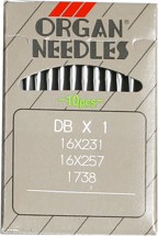 Organ DBx1, универсальные иглы для швейных машин челночного стежка, для легких и средних тканей