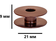 Snyter 440264AB, коричнева алюмінієва шпулька для промислових швейних машин зі стандартним човником
