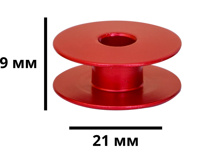 Snyter 40264AP, червона алюмінієва шпулька для промислових швейних машин зі стандартним човником