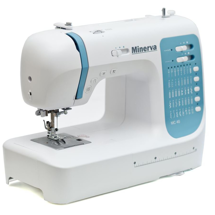 Minerva MC 40HC, компьютерная бытовая швейная машина с жестким чехлом, 3 петли, 40 швейных операций