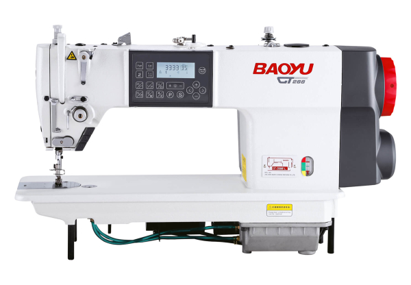 Baoyu GT-288MF-L, комп'ютеризована промислова швейна машина з нижнім просуванням і збільшеною платформою для легких, середніх і важких матеріалів