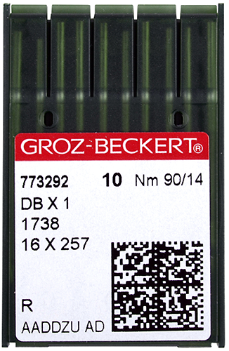 Groz-Beckert DBx1, универсальные иглы для швейных машин челночного стежка, для легких и средних тканей