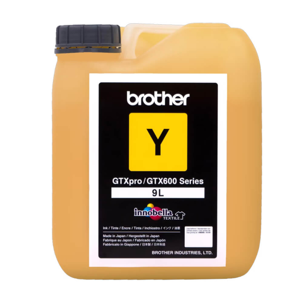 Brother BGCX60Y009L0132 GCX-6Y09L-1, оригінальне жовте (Yellow) чорнило для текстильних принтерів GTX600, 9 л 