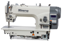 Minerva M6160-JE4H, компьютерная беспосадочная швейная машина с встроенным сервомотором и полусухой головой, для средних и тяжелых тканей