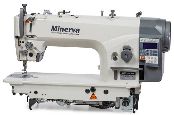 Minerva M6160-JE4H, комп'ютерна безпосадочна швейна машина з вбудованим сервомотором і напівсухою головою, для середніх та важких тканин