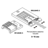 Khsew KN2284E-5 + KF2284E-5, комплект для настрачування тасьми (5-15 мм) для швейних машин зиг-заг