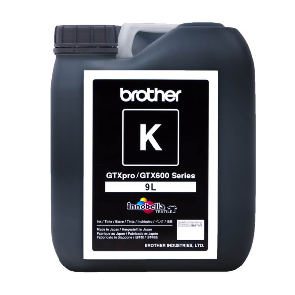 Brother BGCX60K009L0132 GCX-6K09L-1, оригінальне чорне (Black) чорнило для текстильних принтерів GTX600, 9 л 