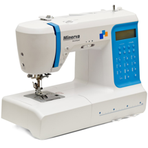 Minerva DecorExpert, компьютерная бытовая швейная машина с LCD дисплеем, 8 шаблонов петель, 197 швейных операций