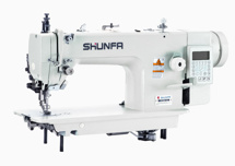 Shunfa SF 0303D, компьютерная промышленная швейная машина с встроенным сервомотором и двойным транспортом материала