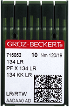 Groz-Beckert PFx134 LR, иглы для кожи с правой заточкой, для швейных машин челночного стежка