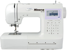 Minerva MC 400HC, комп'ютерна побутова швейна машина з LCD дисплеєм і жорстким дисплеєм, 9 шаблонів петель, 404 швейних операцій