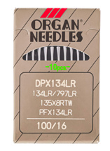 Organ PFx134 LR, иглы для кожи с правой заточкой, для швейных машин челночного стежка