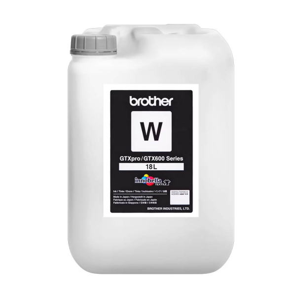 Brother BGCX60W018L0032 GCX-6W18L, оригінальне біле (White) чорнило для текстильних принтерів GTX600, 18 л 