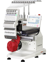 Parabraman PR-1201S, компактная одноголовая 12-игольная промышленная  вышивальная машина с полем вышивки 350 х 300 мм и 8-дюймовым сенсорным LCD-дисплеем