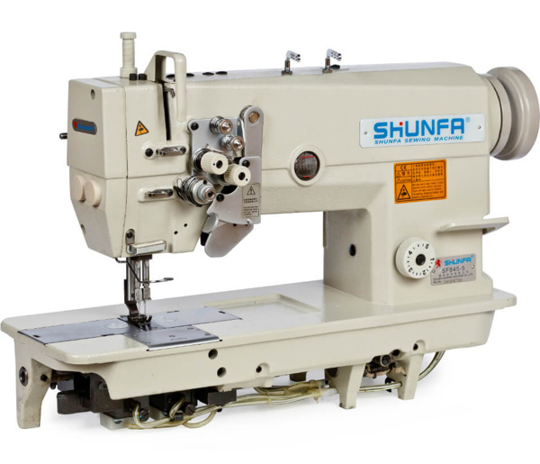 Shunfa SF875-H, двухигольная швейна машина зі збільшеним човником та функцією відключення голок, для середніх і важких тканин