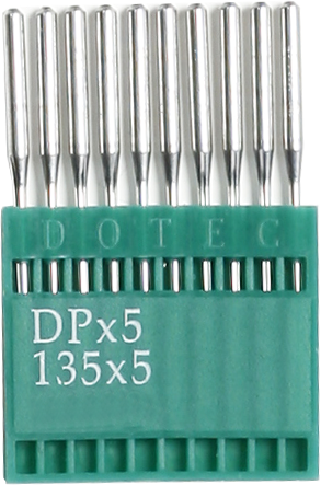 Dotec DPx5 SES, трикотажні голки для швейних машин човникового стібка, для середніх і важких тканин