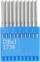 Dotec DBx1, универсальные иглы для швейных машин челночного стежка, для легких и средних тканей