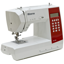 Minerva MC 90C, комп'ютерна швейна машина з LCD дисплеєм і автоматичною обрізкою нитки, 8 шаблонів петель, 90 швейних операцій