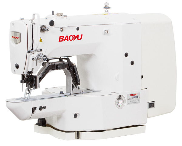 Baoyu BML-1900A, комп'ютерна закріплювальна швейна машина з робочим полем 40 x 30 мм, для важких матеріалів