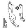Khsew KP1245-RN, правобічна лапка для вшивання блискавки, для промислових швейних машин з потрійним транспортом