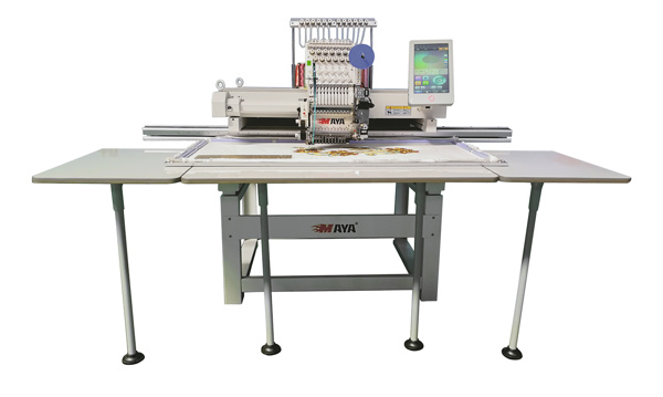 Maya TCLX-1201 – 1200 х 500 мм, одноголова промислова 12-голкова вишивальна машина з збільшеним полем вишивки