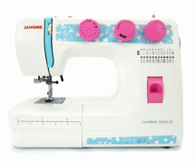Janome Exell Stitch 23, электромеханическая швейная машина с вертикальным челноком, 25 видов операций