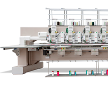 Maya MHD-60906, 6+6-головая 6+9-игольная высокоскоростная комбинированная промышленная вышивальная машина,  для шенильной и плоской вышивки, рабочее поле 3 380 х 840 мм