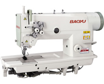 Baoyu BML-872D-5, двоголкова швейна машина з збільшеними човниками і вбудованим енергозберігаючим сервомотором, для середніх і важких тканин