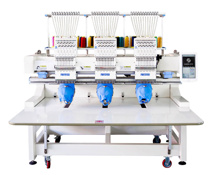 Fortever FT-1503HC – 400 х 500 мм, промышленная 15-игольная трехголовая вышивальная машина с тубулярной платформой