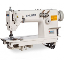 Shunfa SF 3900-2, двухигольная швейная машина цепного стежка с тандемным расположением игл, для средних тканей 