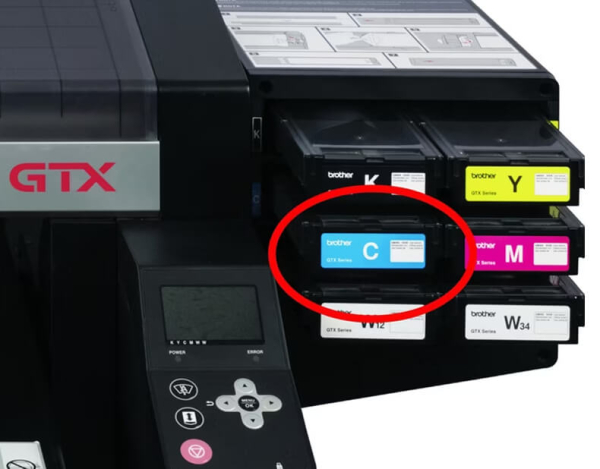 Brother BGCX40C03500112 GCX-4C35-1, оригинальный циановый (Cyan) чернильный картридж для текстильных принтеров серии GTX/GTXpro, 350 мл 