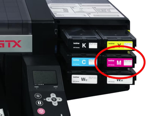 Brother BGCX40M03500112 GCX-4M35-1, оригінальний чорнильний картридж маджента (Magenta) для текстильних принтерів серії GTX/GTXpro, 350 мл 