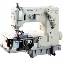 Shunfa SF 2000C, двухигольная промышленная швейная машина цепного стежка, для пошива поясных петель