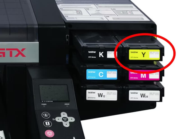 Brother BGCX40Y03500112 GCX-4Y35-1, оригінальний жовтий (Yellow) чорнильний картридж для текстильних принтерів серії GTX/GTXpro, 350 мл 