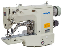Shunfa SF 430D, комп'ютерна закріплювальна швейна машина з робочим полем 40 x 30 мм, для важких матеріалів