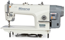 Minerva M5550-JDE, промислова швейна машина з вбудованим сервомотором і LED-підсвіткою, для легких та середніх тканин