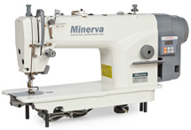 Minerva M5550-1JDE, прямострочна швейна машина з вбудованим сервомотором і автоматичною обрізкою нитки, для легких та середніх тканин