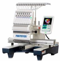 Fortever FT-1501L, одноголовая 15-игольная промышленная вышивальная машина с увеличенным рабочим полем 600 х 400 мм