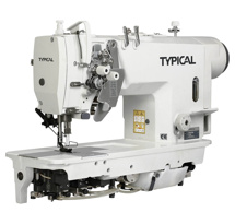 Typical GC9750-HD, двухигольная швейная машина со встроенным сервомотором, увеличенным челноком и функцией отключения игл, для средних и тяжелых тканей