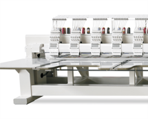 Parabraman HF-1215, пятнадцатиголовая высокоскоростная промышленная вышивальная машина с плоской платформой, рабочее поле 6 000 х 800 мм, скорость вышивки 1 200 ст/мин