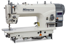 Minerva M6160-JE4, компьютерная беспосадочная швейная машина со встроенным сервомотором и полусухой головой, для легких и средних тканей