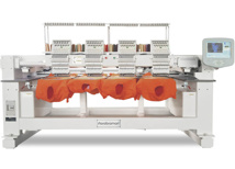 Parabraman PR-1204CH, четырехголовая высокоскоростная тубулярная промышленная вышивальная машина, вышивка в пяльцах, в бордюрной раме, на кепках, рабочее поле 1 600 х 450 мм