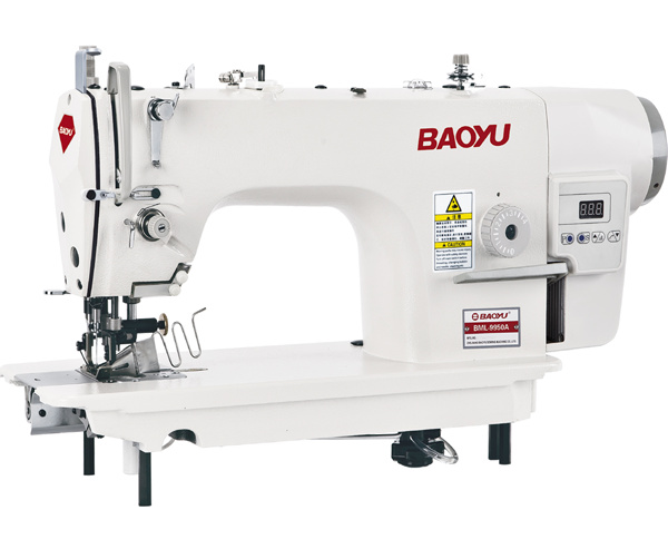 Baoyu BML-9950A, промислова швейна машина з вбудованим сервомотором, врізним окантователем та пристроєм обрізки краю матеріалу