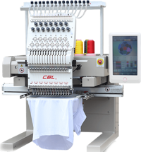 CBL-1501SC, одноголовая вышивальная машина, с рабочим полем вышивки 500 х 400 мм и 10″ сенсорным LCD-дисплеем