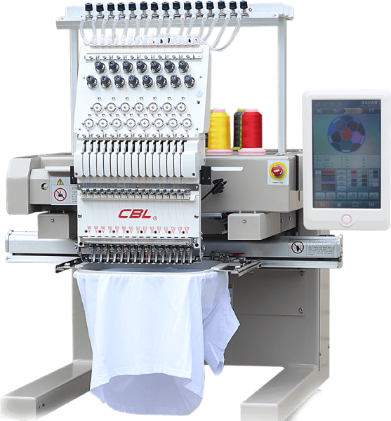 CBL-1501SC,  одноголова вишивальна машина, з робочим полем вишивки 500 х 400 мм і 10" сенсорним LCD-дисплеєм