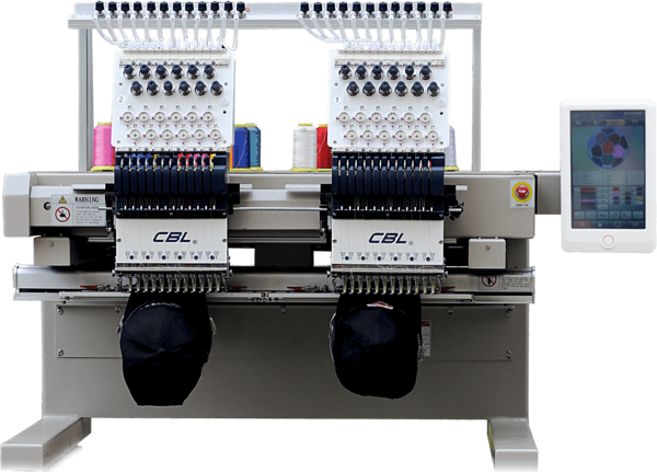 CBL-1202SC, високошвидкісна, двоголова, 12-ти голкова, вишивальна машина, із загальним робочим полем 800 х 400 мм
