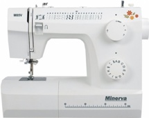 Minerva M85V, швейна машина з вертикальним човником і напівавтоматичною петлею, 23 строчки з плавним регулюванням довжини стібка і ширини зигзага