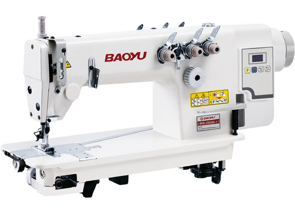 Baoyu BML-20058D-3, двоголкова швейна машина ланцюгового стібка з вбудованим енергозберігаючим сервомотором, тандемне розташування голок