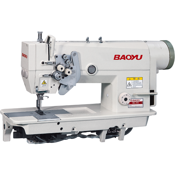 Baoyu BML-875D, двоголкова швейна машина, зі збільшеним човником, що відключаємим голководом і вбудованим сервоприводом, для середніх і важких тканин