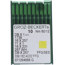 Groz-Beckert DBx1 SES, трикотажные иглы для швейных машин челночного стежка для легких тканей